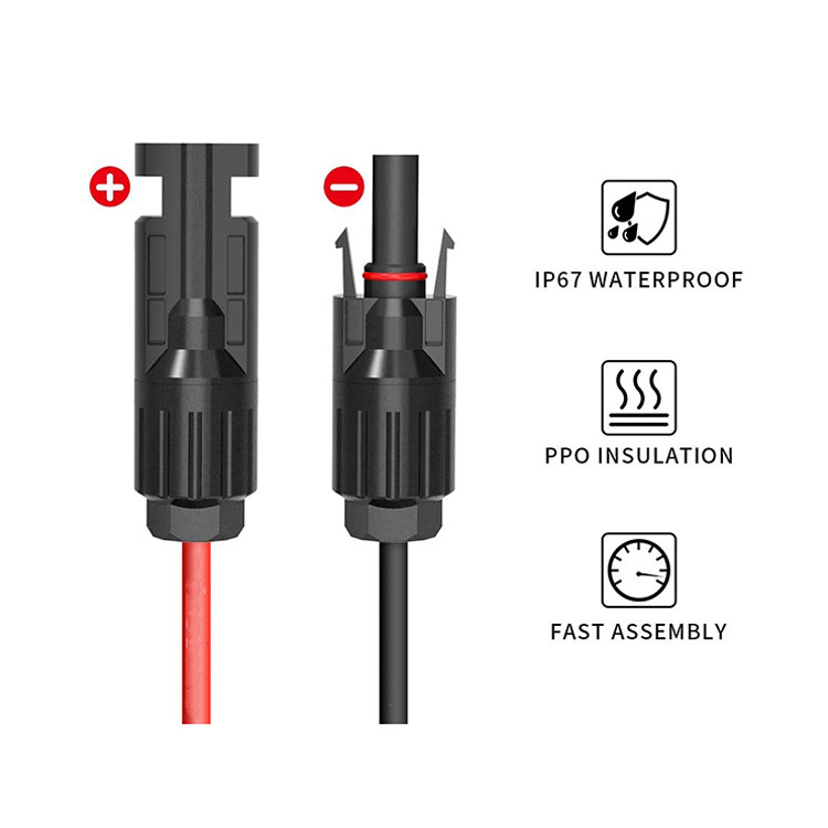 Καλώδιο επέκτασης ηλιακής ενέργειας 10 mm Pv1 F Dual Pv Wire μονοπύρηνος 6 mm