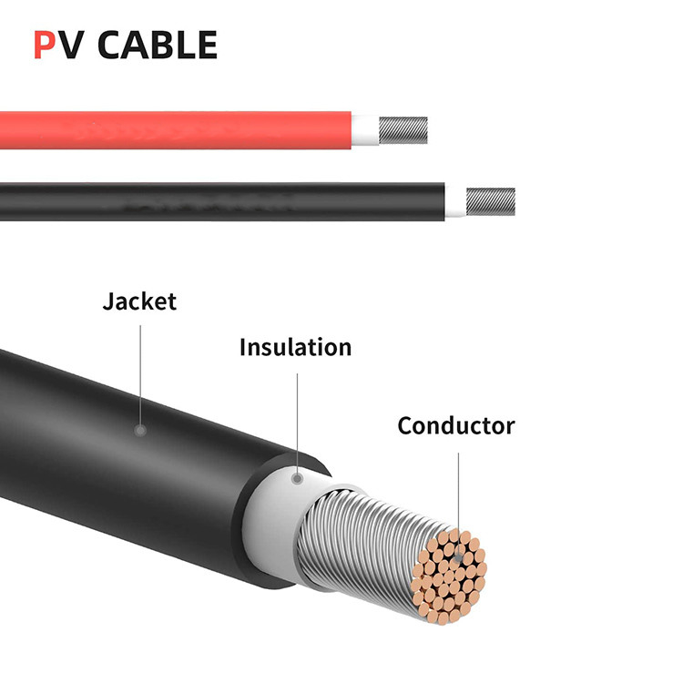 Καλώδιο επέκτασης ηλιακής ενέργειας 10 mm Pv1 F Dual Pv Wire μονοπύρηνος 6 mm