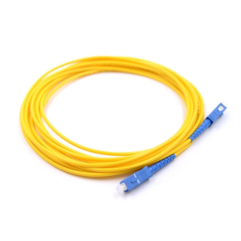 Ενιαίο Sc UPC 3.0mm G657A σκοινιού μπαλωμάτων οπτικών ινών τρόπου μονοκατευθυντικό