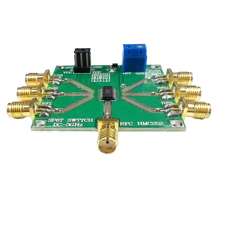Συγκρότημα πλατφόρμας κυκλωμάτων PCB για ελεγκτή κινητήρα HMC252 DC-3GHz RF μη ανταγωνιστικό κλειδί SP6T κλειδί RF κλειδί CATV/DBS MMDS για 3V-5