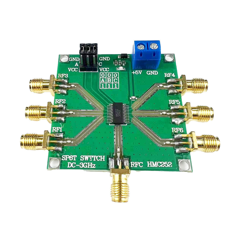 Συγκρότημα πλατφόρμας κυκλωμάτων PCB για ελεγκτή κινητήρα HMC252 DC-3GHz RF μη ανταγωνιστικό κλειδί SP6T κλειδί RF κλειδί CATV/DBS MMDS για 3V-5