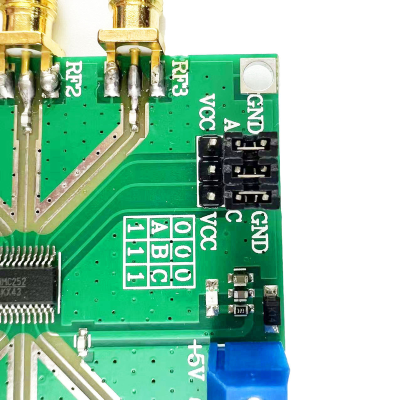 Συγκρότημα πλατφόρμας κυκλωμάτων PCB για ελεγκτή κινητήρα HMC252 DC-3GHz RF μη ανταγωνιστικό κλειδί SP6T κλειδί RF κλειδί CATV/DBS MMDS για 3V-5