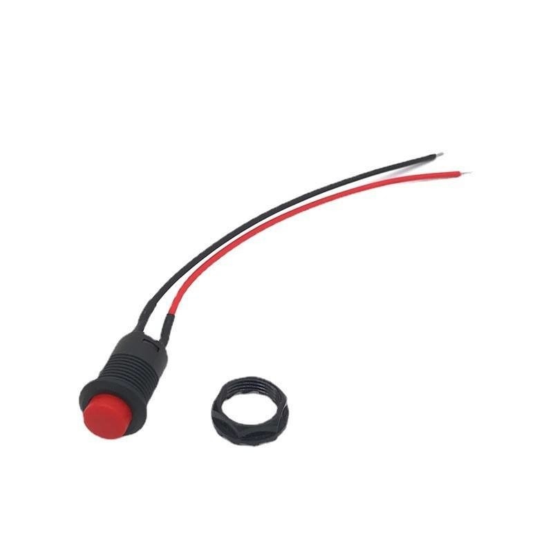 Wintai-Tech κουμπί πιέσης κέρας διακόπτης 12v κουμπί πιέσης διακόπτης εκκίνησης 12mm στιγμιαίο κουμπί πιέσης Διακόπτης με συναρμολόγηση καλωδίου