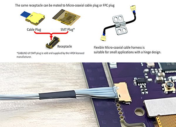 Καλώδιο LVDS Καλωδιακή γραμμή UY 10P 0,35 mm Στροφή I Pex 20857-010T-01 Συγκροτήματα καλωδίων για μικροεξαγωγικά καλώδια Ipex