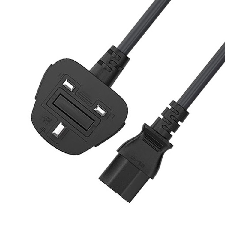 RY C13 To UK Plug Power Cord Bs1363 18awg 250v μήκος για τους περισσότερους υπολογιστές εκτυπωτές και άλλες συσκευές