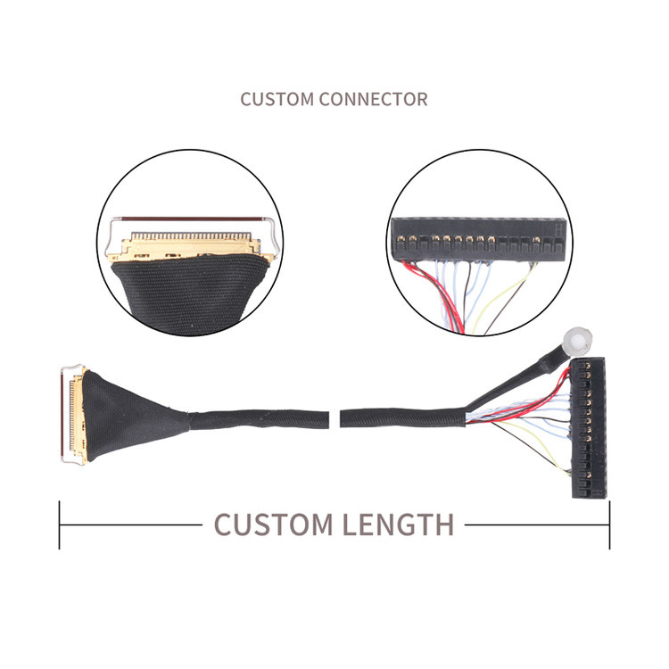 Προσαρμόστε διάφορους τύπους 0.5mm Pitch Coaxial Cable Assemblies γνήσια δαχτυλίδια τραβήξεως ή απομιμήσεις