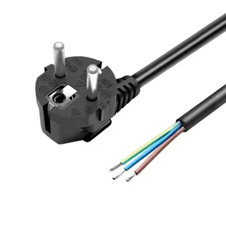 Καλή πώληση EU Power Cord 3G 18 Awg 1.5M Single Head Bare Wire Tail Peeled Tin Tail Για οικιακή συσκευή ή ηλεκτρικό εργαλείο