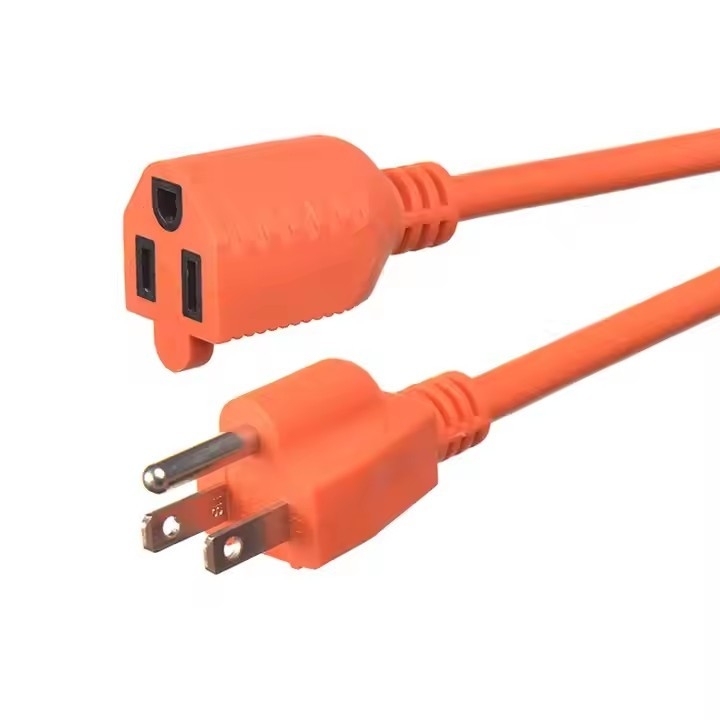 SJWT #12/14/16 AWG καλώδιο επέκτασης 10A 13A 15A 125V τύποι γείωσης 3pin ηλεκτρικά καλώδια ισχύος 125v ΗΠΑ