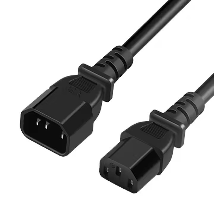 Χρυσός προμηθευτής Ασφαλισμένη ποιότητα IEC C13 θηλυκό άκρο καλώδιο C14 αρσενικό άκρο καλώδιο επέκτασης
