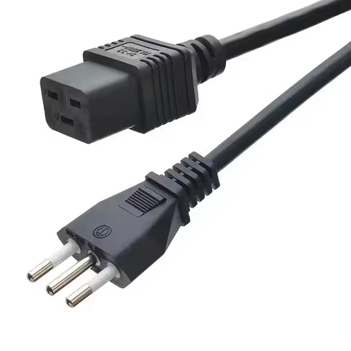 Iec-60320 3 Prong H05vv - F 3G 0.75 Συνδετήρας C19 έως C20 Συνδετήρας Χάλκινος αγωγός καλώδιο ηλεκτρικής ενέργειας για οικιακή συσκευή