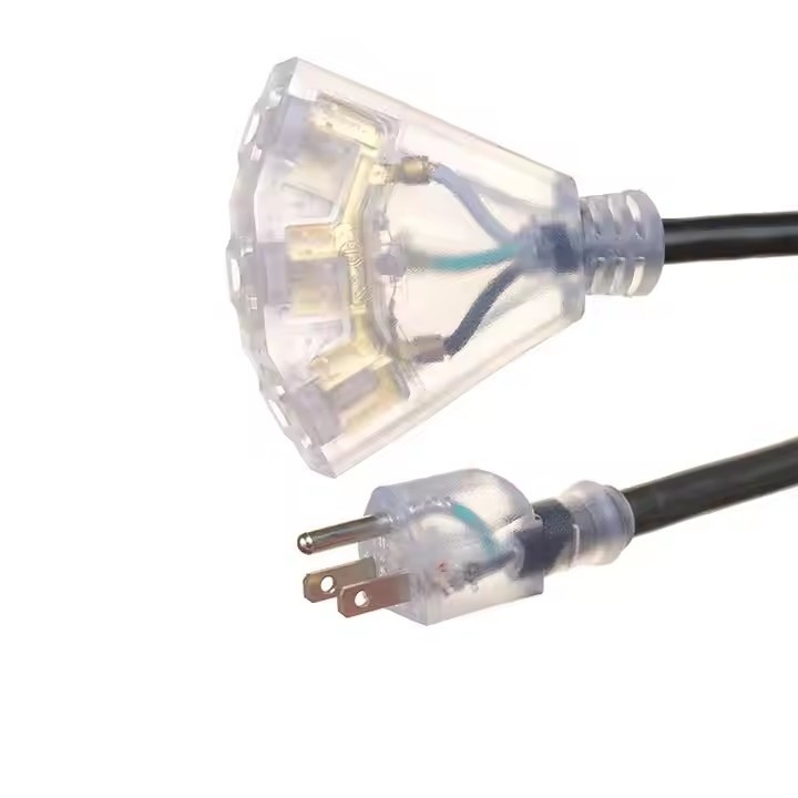 Έγκριση ETL Heavy Duty US 3-Prong 10 Ft Long 12 Gauge Extension Cords 50 Feet 2 Prong Light Cord