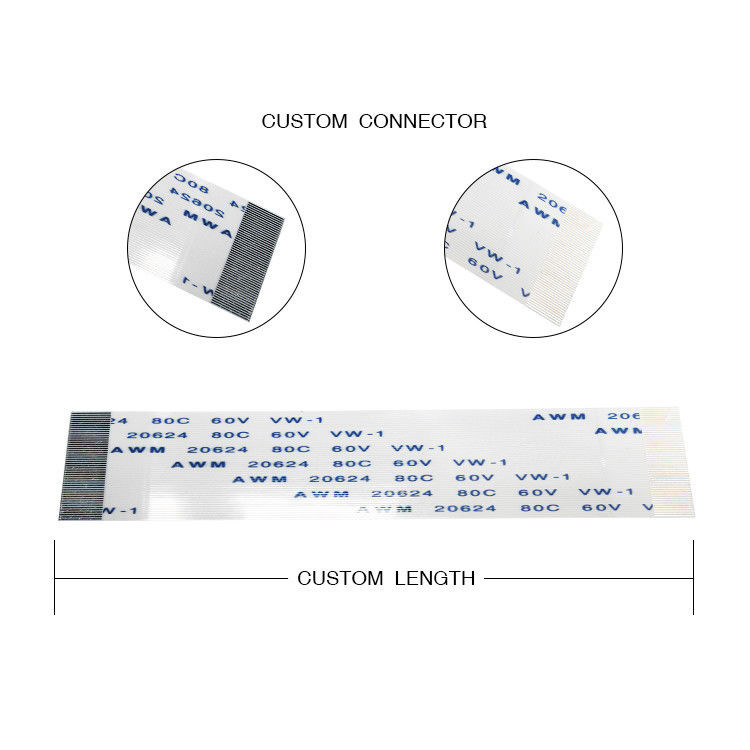 0.5mm 35-Pin Ffc Fpc Ευέλικτο επίπεδο καλώδιο UL Standard 150mm σε μήκος