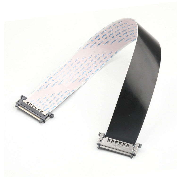 RE51 CONNGolden Pins UP FPC FFC Cable 51 Pin 0.5mm Στροφή Ευέλικτο επίπεδο καλώδιο μήκος 300mm