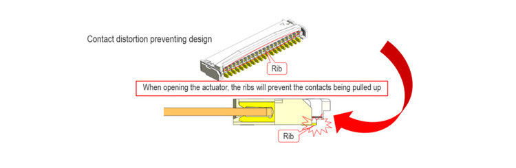 0.5mm Pitch FPC Flexible Flat Cable IPEX MINIFLEX 5-BFN II 20542-020E-01 για την καρφίτσα σήματος