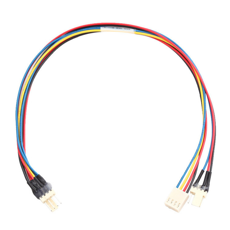 Φαρμακευτική κατασκευή JST JH 2.5mm 4-Pin Molex 4-Wire Fan Y Assembly Lvds 4-Pin Connector Cable