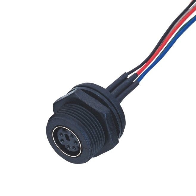 Φαρμακευτική μονάδα MD WF 6 Pin Mini Din Cable, IP67 Straight Isobus Cable Lvds Display Connector