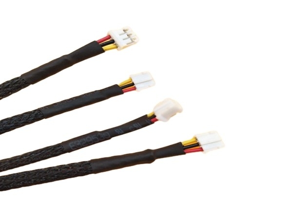 2*2p Molex 43025 μαύρη κατάλληλη 3.0mm συνδετήρων πίσσα μικροϋπολογιστών σε 3pin Jst - λουρί καλωδίων Ph2.0 26awg