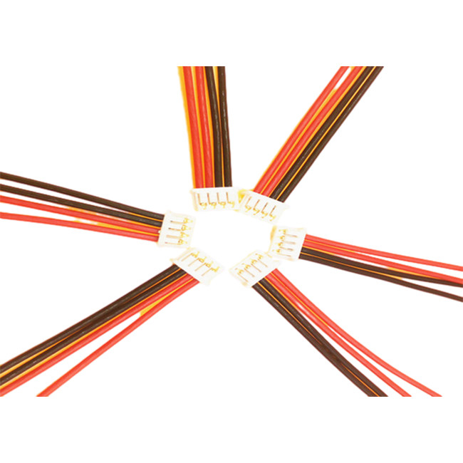 Θηλυκό πισσών MOLEX 51021 4pin 1.25mm με το λουρί καλωδίων 24 AGW για το κτύπημα