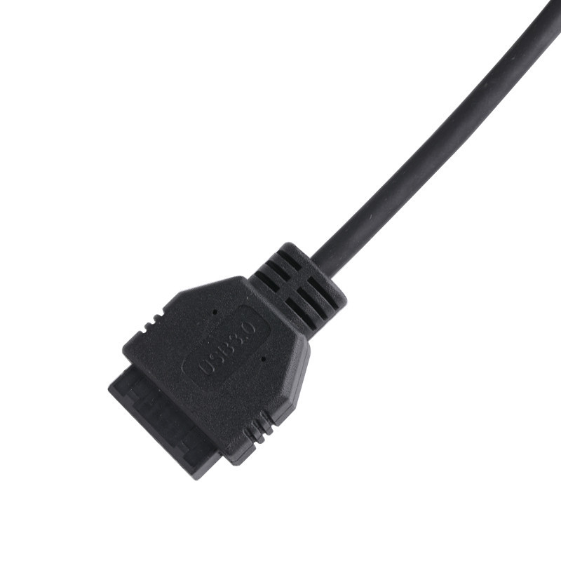 20P Γυναικεία USB 3.0 Τύπου-C σε καλώδιο προσαρμογέα IDC Εσωτερικός αντίσταση Μαύρο καλώδιο PVC OEM ODM