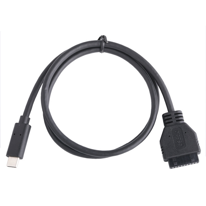 20P Γυναικεία USB 3.0 Τύπου-C σε καλώδιο προσαρμογέα IDC Εσωτερικός αντίσταση Μαύρο καλώδιο PVC OEM ODM