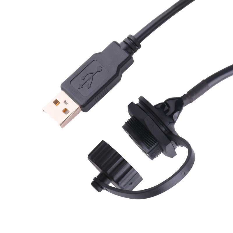USB 2,0 ένας θηλυκός συνδετήρας με την ασπίδα και ΚΑΠ στα καλώδια usb USB 2,0 Α που γίνεται στο μέτρο
