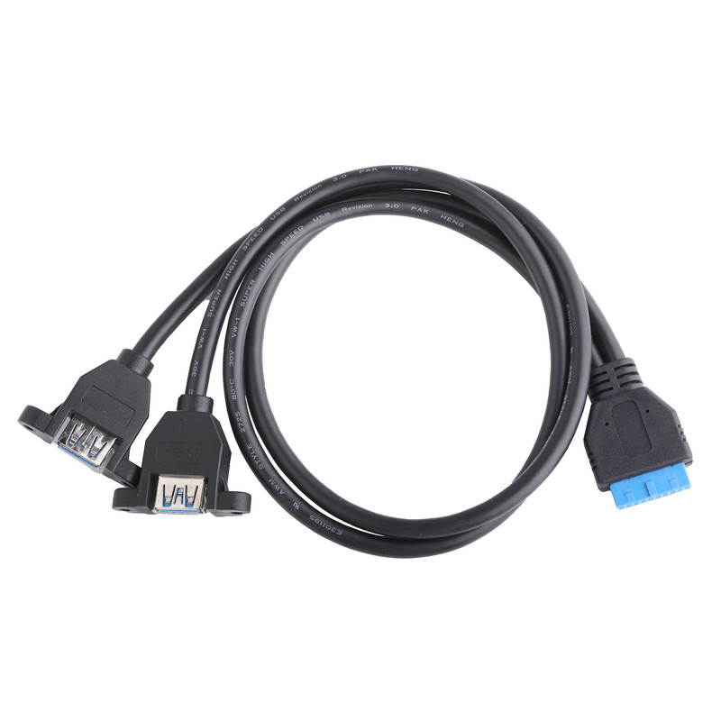 USB 3.0 Παρουσιακό Πίνακα Μητρικής Πίνακας 19/20 καλώδιο από καρφί στο USB Γυναικείο διαχωριστικό προσαρμογέα Συνδετήρα επέκτασης