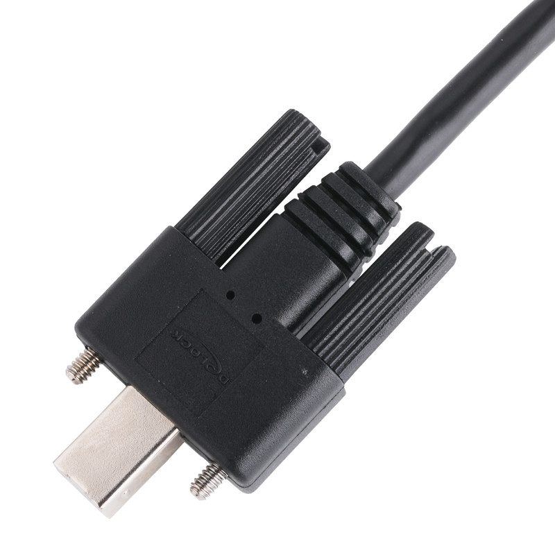 πλέξιμο Μαύρο καλώδιο συνδετήρα εκτυπωτή UL USB 2.0 τύπου Α έως τύπου Β