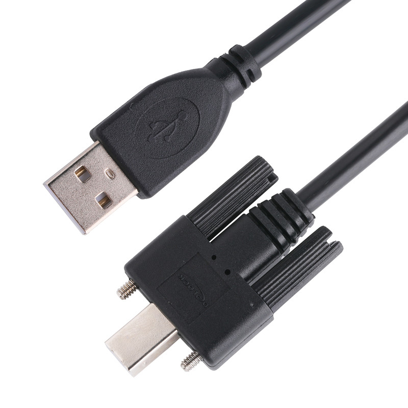 πλέξιμο Μαύρο καλώδιο συνδετήρα εκτυπωτή UL USB 2.0 τύπου Α έως τύπου Β