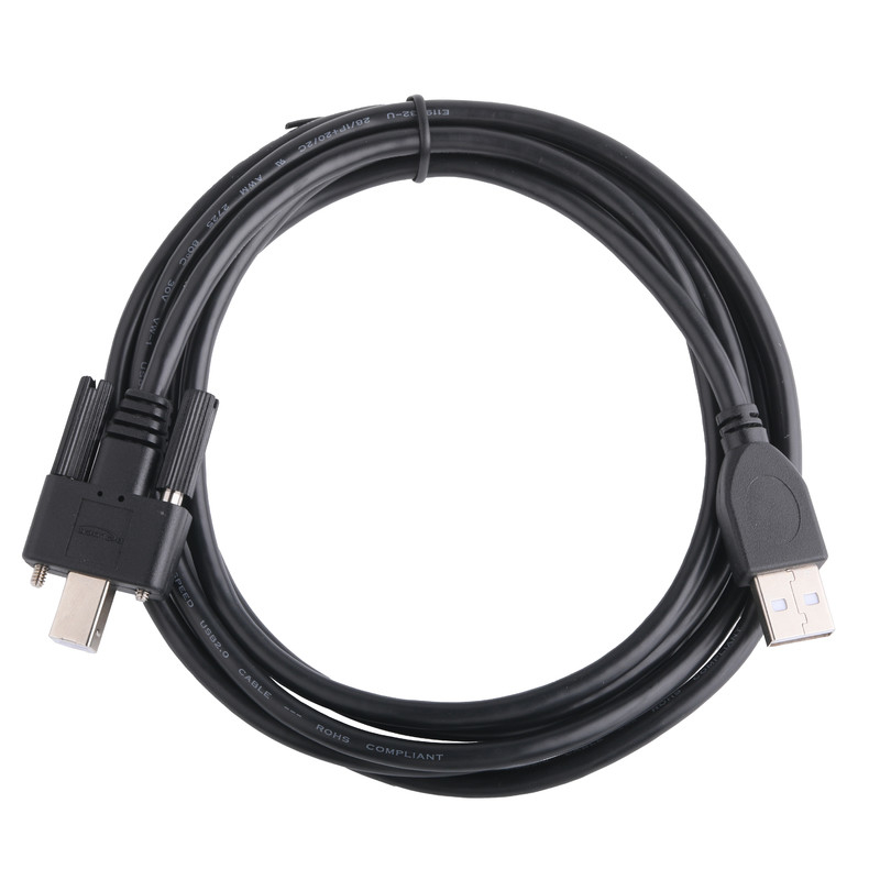 πλέξιμο Μαύρο καλώδιο συνδετήρα εκτυπωτή UL USB 2.0 τύπου Α έως τύπου Β