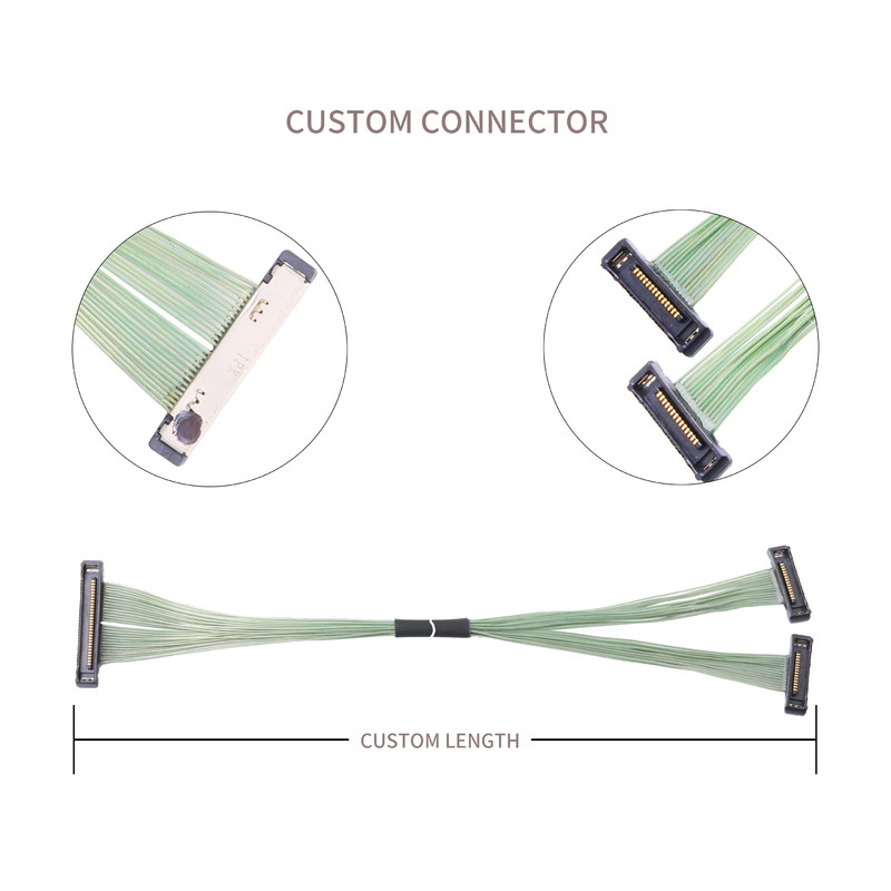 I-Pex Cabline ss 35P Micro Coaxial Cable 20380-035t-06 Lvds Connector 0.4mm Στροφή δεξιά γωνία