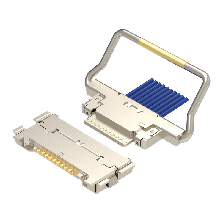 Το CABLINE-CA 10p 20633-310T-01S Micro-Coaxial Connector με μηχανική πρίζα κλειδαριού είναι μέσα