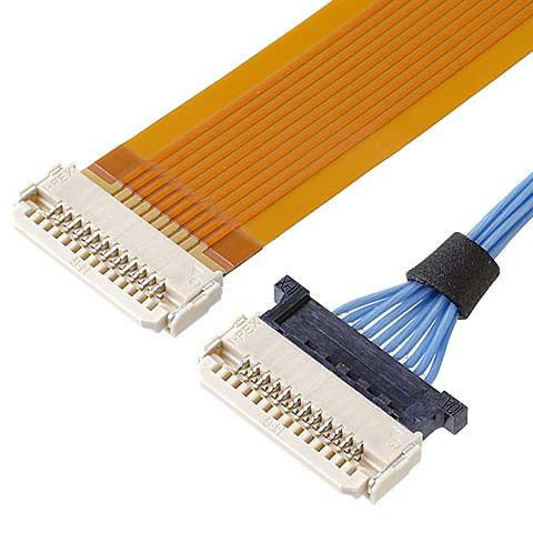Οριζόντιο ομοαξονικό καλώδιο 0.5mm πίσσα dw-5 βούλωμα 8 μικροϋπολογιστών Ipex δοχείων 20598-008T-02 καρφίτσα
