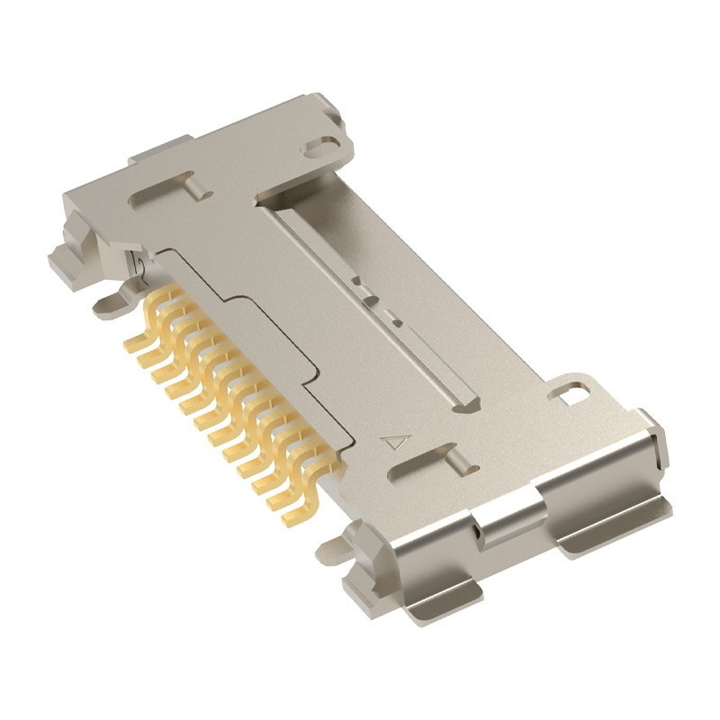 Βούλωμα cabline-ασβεστίου 12pin20633-212T-01S για την ομοαξονική συνέλευση καλωδίων μικροϋπολογιστών πίσσα 0,4 χιλ., οριζόντιος τύπος ζευγαρώματος