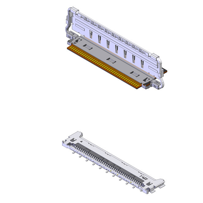 Κατεύθυνση ζευγαρώματος I-PEX Οριζόντια 20856-050T-01 FFC Κοακσιακό καλώδιο 50P 0,4mm Στροφή Προσαρμοσμένη OEM / ODM