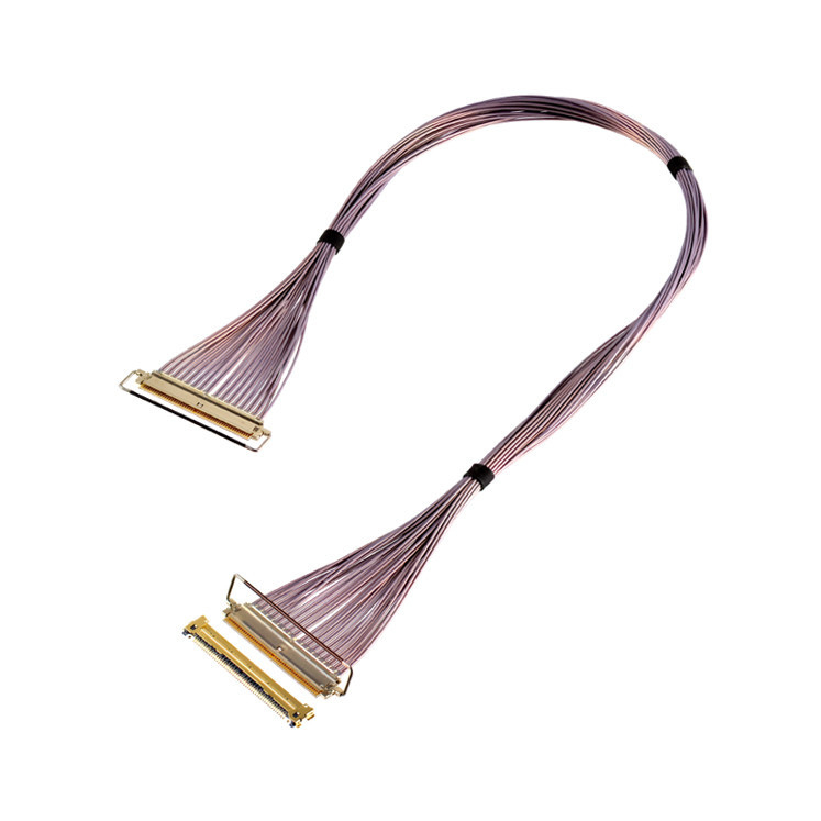CABLINE-CAP 64 Gbps PAM4 81863-100B-01 50P 0,4 mm Στροφή Οριζόντιος τύπος ζευγαρώματος Μικρο-Κοαξιώδης συναρμολόγηση καλωδίων OEM/ODM