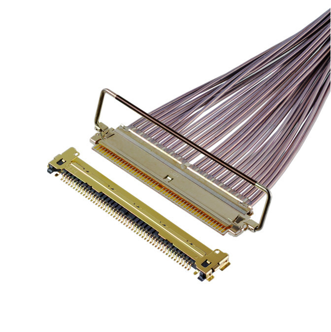 CABLINE-CAP 64 Gbps PAM4 81863-100B-01 50P 0,4 mm Στροφή Οριζόντιος τύπος ζευγαρώματος Μικρο-Κοαξιώδης συναρμολόγηση καλωδίων OEM/ODM