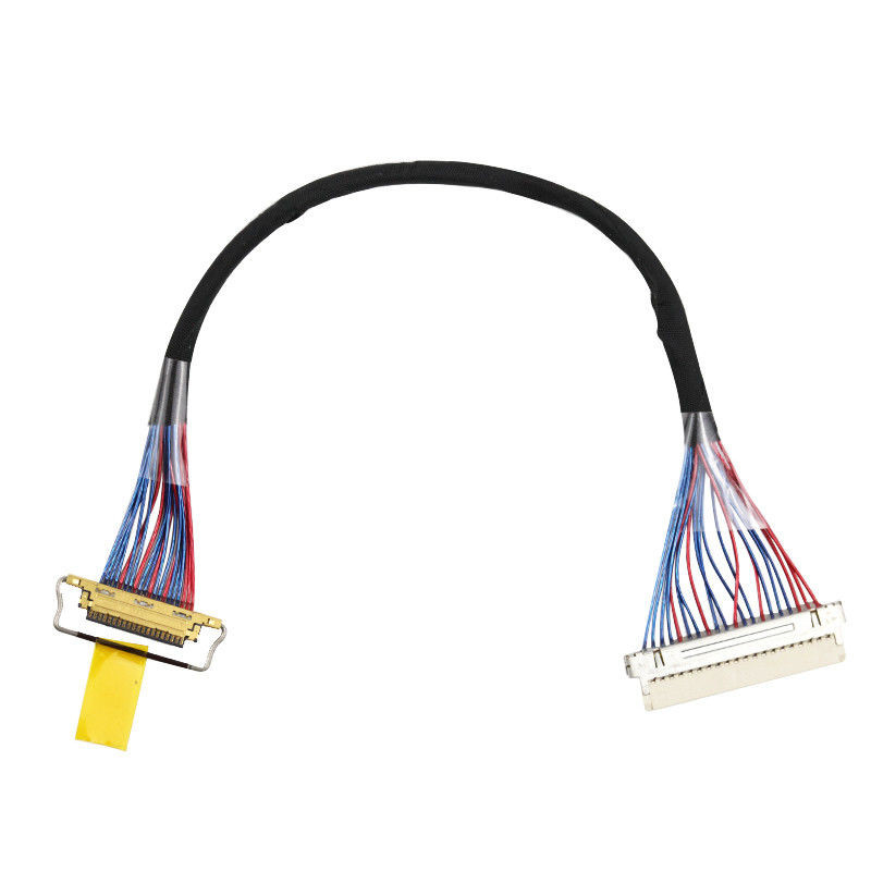 0.5mm Pitch 20453-220t-03 Lvds Συγκρότημα καλωδίων Df19g-20s έως I-Pex ISO14001