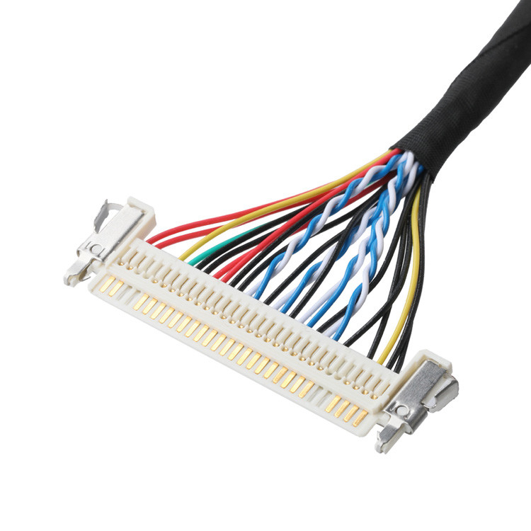 OEM/ODM Συγκρότημα καλωδίων LVDS από JAE FI-X30HL 30P 1.0mm Pitch προς JAE FI-S20S 20P και SHLP-6P