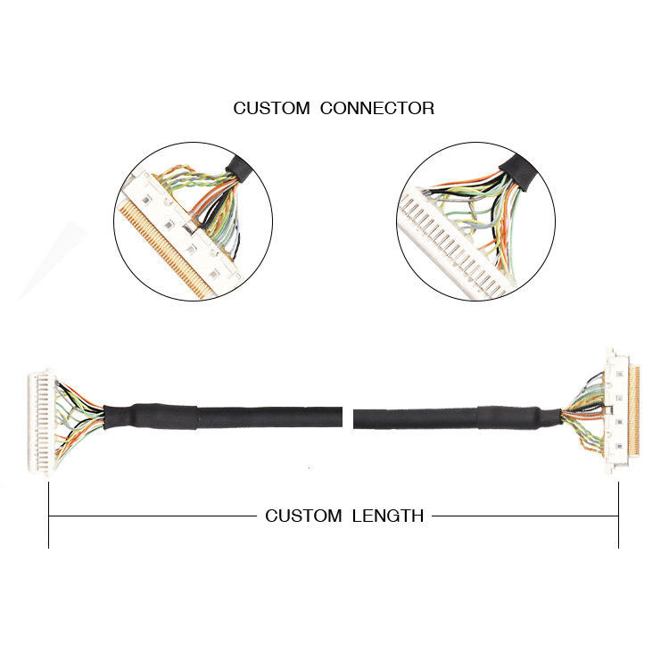 0Συγκρότημα καλωδίων LVDS.5mm Pitch ACES 50204-040 1 1-002 προς JST SHDR-40V-S-B
