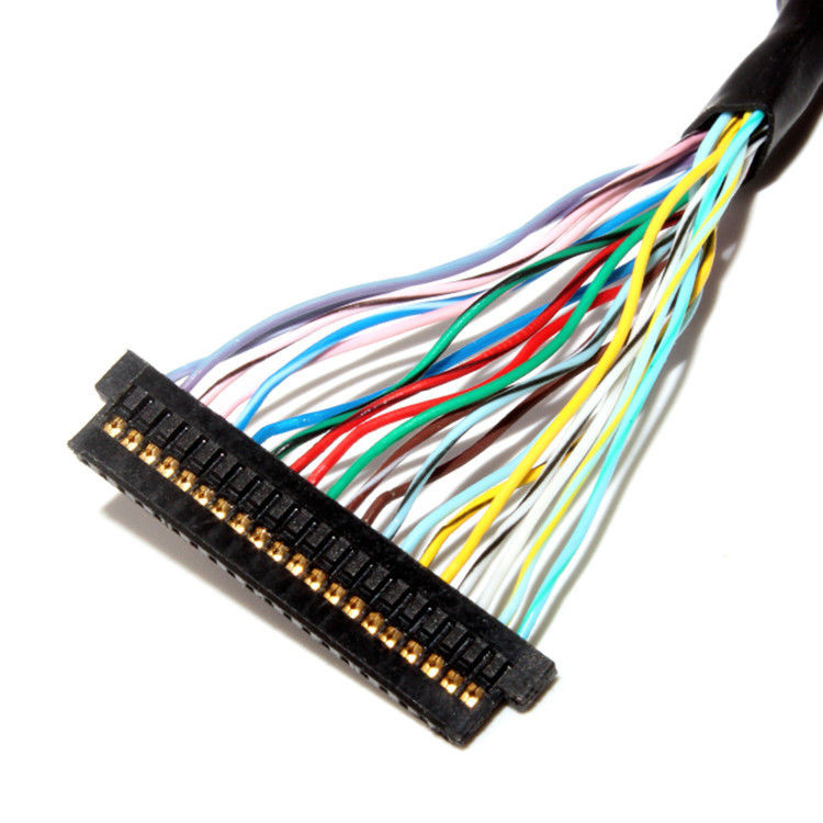 Η συναρμολόγηση καλωδίου LVDS με πλάτος 1,0 mm και 32AWG, χρησιμοποιώντας τον συνδετήρα LCD  DF13-20DS-1.25C
