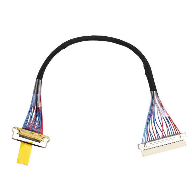 0.5mm Pitch 20453-220t-03 Lvds Συγκρότημα καλωδίων Df19g-20s έως I-Pex ISO14001