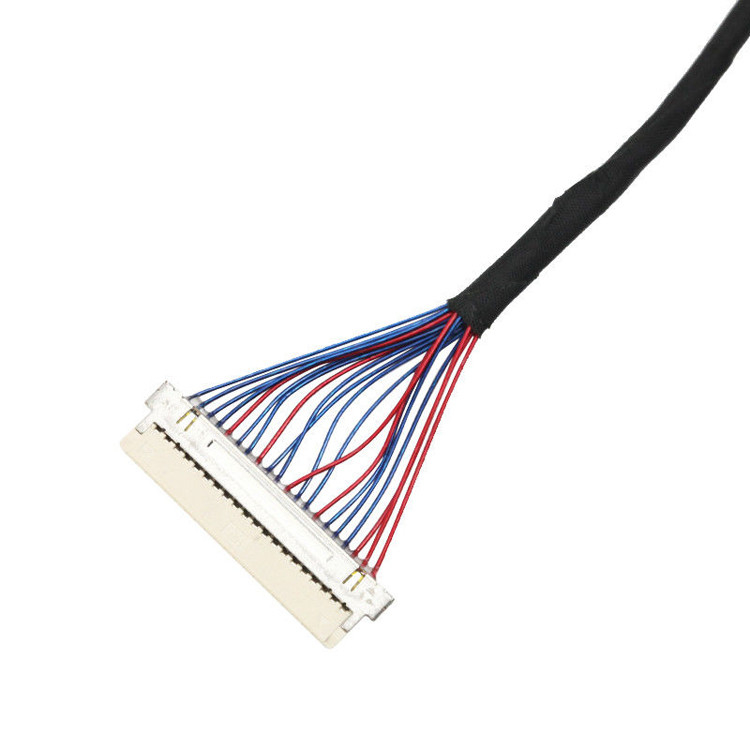 0.5mm Pitch 20453-220t-03 Lvds Συγκρότημα καλωδίων Df19g-20s έως I-Pex ISO14001