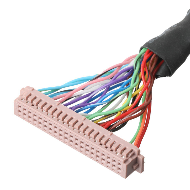 OEM/ODM Σύνθεση καλωδίων LVDS από την  DF13-40Pin με πλάτος 1,25mm σε HD-SUB 26P