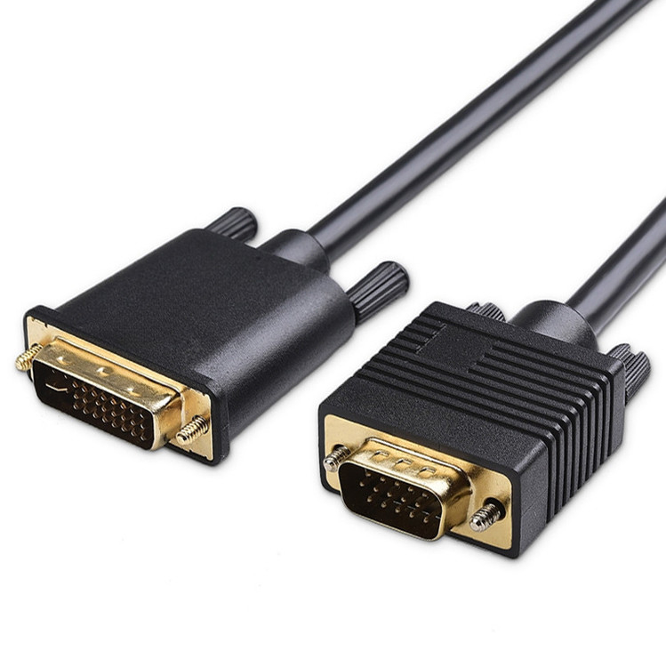 ROHS DVI-I 24+5 Pin To VGA Cable LVDS LCD Συνδέτης συναρμολόγησης OEM / ODM