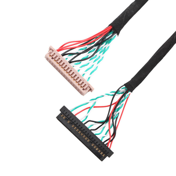 OEM/ODM Συγκρότημα καλωδίων LVDS 30 πιν WL1258h-20P TO  DF13-2 Lvds Display Connector