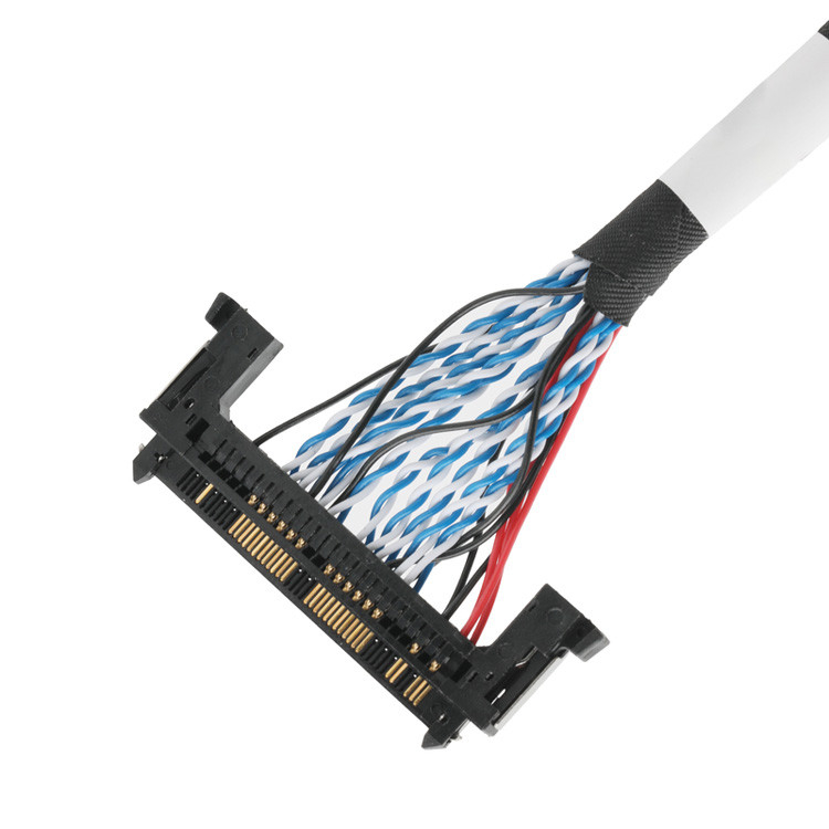 Συγκρότημα καλωδίων LVDS OEM/ODM από JAE FI-RE51HL 51-Pin έως DP2.0 30-Pin ή EGN UL 1571 28AWG καλώδιο