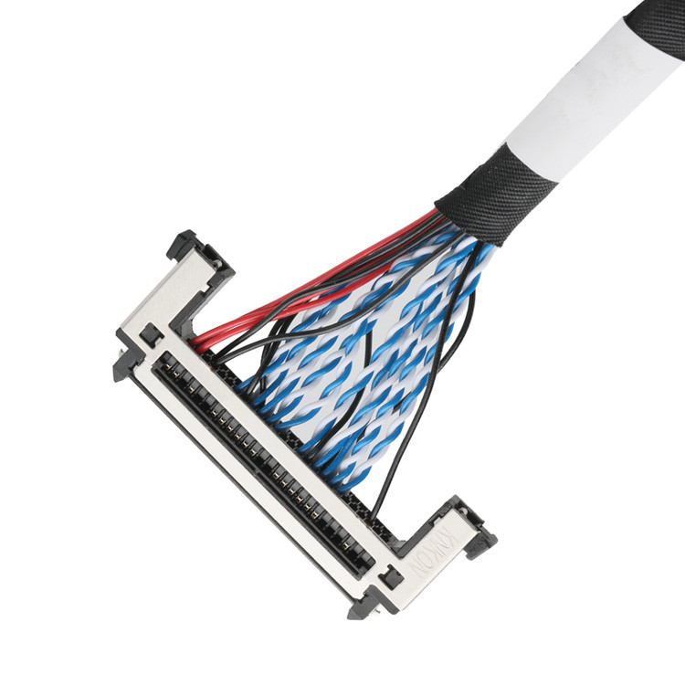 Συγκρότημα καλωδίων LVDS OEM/ODM από JAE FI-RE51HL 51-Pin έως DP2.0 30-Pin ή EGN UL 1571 28AWG καλώδιο