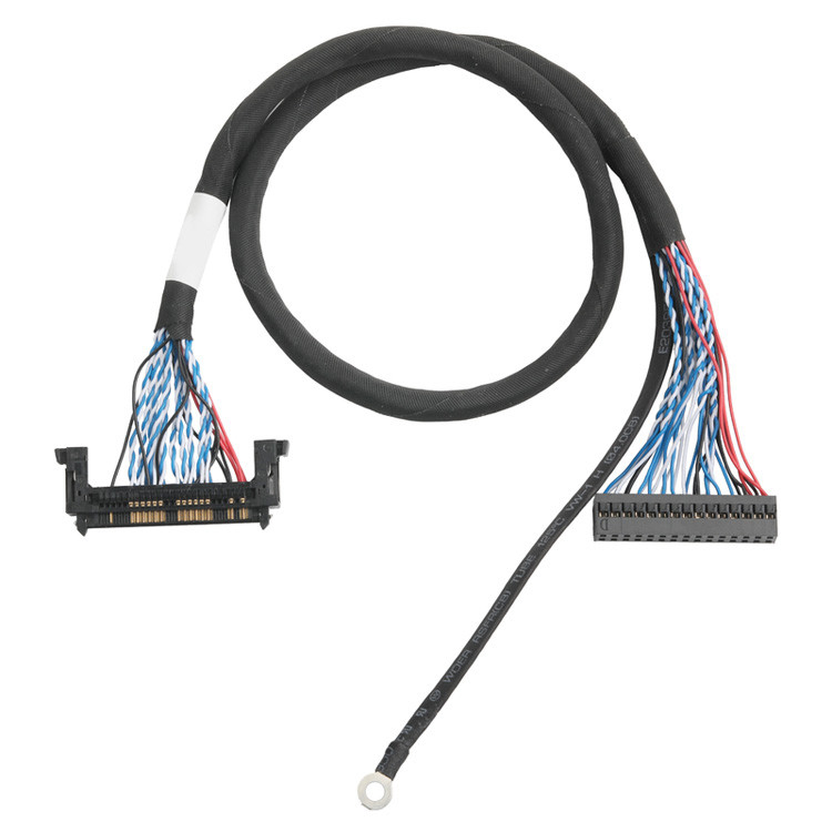 Συγκρότημα καλωδίων LVDS OEM/ODM από JAE FI-RE51HL 51-Pin έως DP2.0 30-Pin ή EGN UL 1571 28AWG καλώδιο
