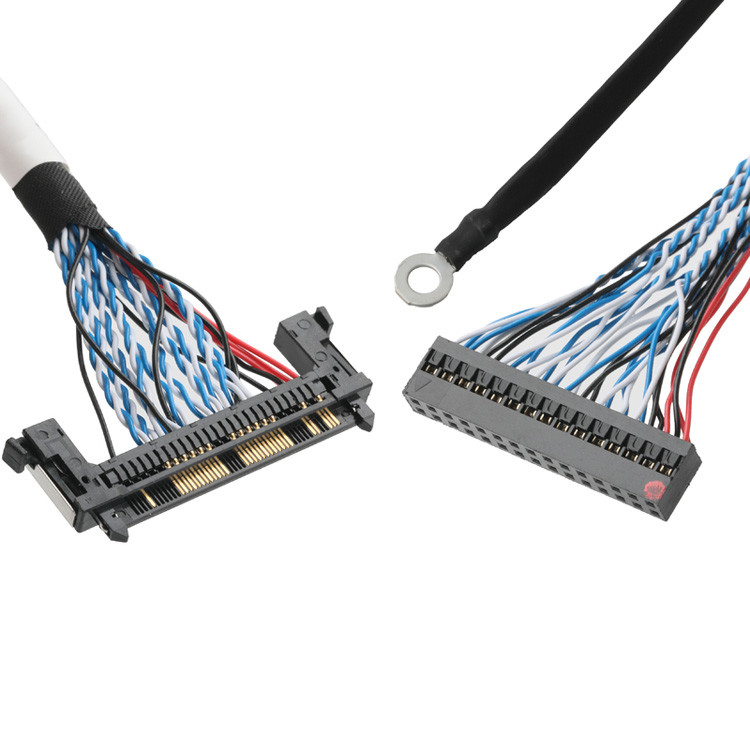 Συγκρότημα καλωδίων LVDS OEM/ODM από JAE FI-RE51HL 51-Pin έως DP2.0 30-Pin ή EGN UL 1571 28AWG καλώδιο