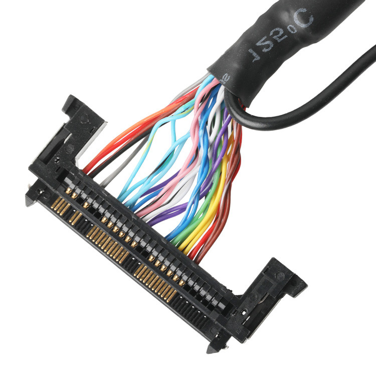 Συγκρότημα καλωδίων LVDS OEM/ODM από JAE FI-RE51HL 51-Pin έως HD-SUB 26-Pin Male Solder UL 1007 20AWG καλώδιο